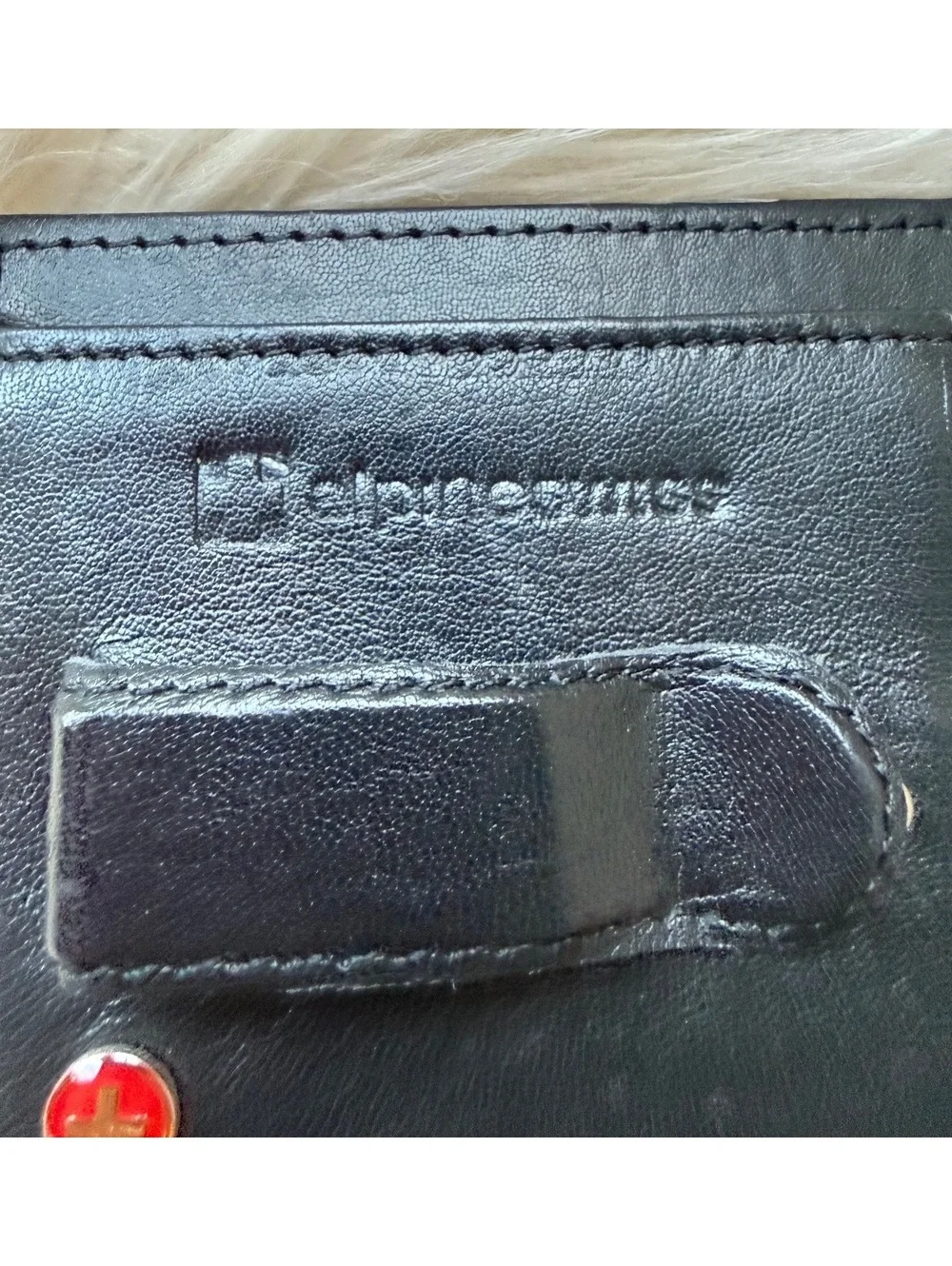 SwissGear Black Leather Money Clip Wallet